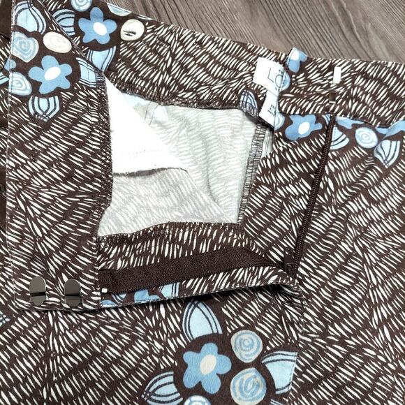 Ann Taylor LOFT Brown Floral Print A-Line Mini Skirt - Picture 6 of 8